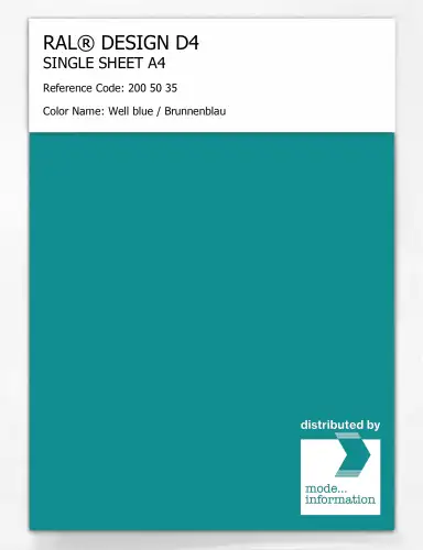 Artikelbild des Artikels “RAL® DESIGN D4 SINGLE SHEET A4 200 50 35 Well blue / Brunnenblau “