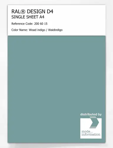 Artikelbild des Artikels “RAL® DESIGN D4 SINGLE SHEET A4 200 60 15 Woad indigo / Waidindigo “