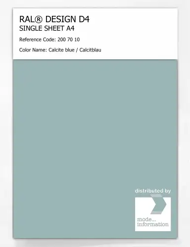 Artikelbild des Artikels “RAL® DESIGN D4 SINGLE SHEET A4 200 70 10 Calcite blue / Calcitblau “