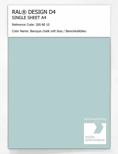 Artikelbild des Artikels “RAL® DESIGN D4 SINGLE SHEET A4 200 80 10 Baroque chalk soft blue / Barockkalkbleu “