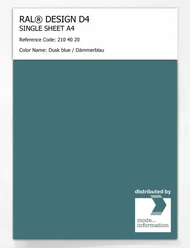 Artikelbild des Artikels “RAL® DESIGN D4 SINGLE SHEET A4 210 40 20 Dusk blue / Dämmerblau “