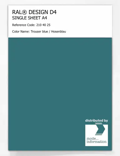 Artikelbild des Artikels “RAL® DESIGN D4 SINGLE SHEET A4 210 40 25 Trouser blue / Hosenblau “