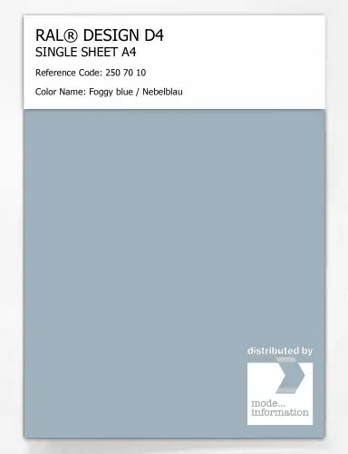 Artikelbild des Artikels “RAL® DESIGN D4 SINGLE SHEET A4 250 70 10 Foggy blue / Nebelblau “