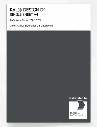 Artikelbild des Artikels “RAL® DESIGN D4 SINGLE SHEET A4 260 20 05 Blue-black / Blauschwarz “
