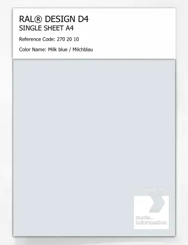 Artikelbild des Artikels “RAL® DESIGN D4 SINGLE SHEET A4 270 20 10 Milk blue / Milchblau “