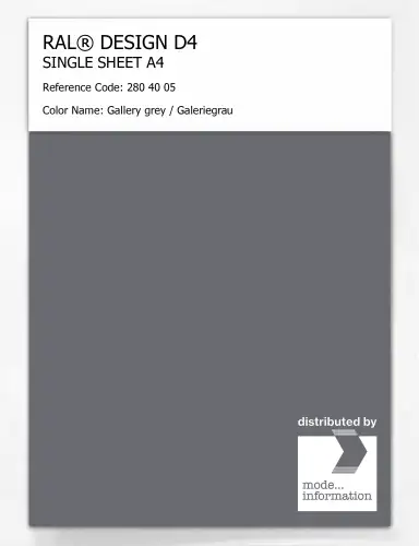 Artikelbild des Artikels “RAL® DESIGN D4 SINGLE SHEET A4 280 40 05 Gallery grey / Galeriegrau “