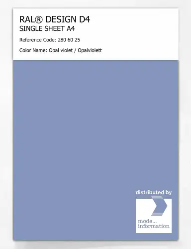 Artikelbild des Artikels “RAL® DESIGN D4 SINGLE SHEET A4 280 60 25 Opal violet / Opalviolett “