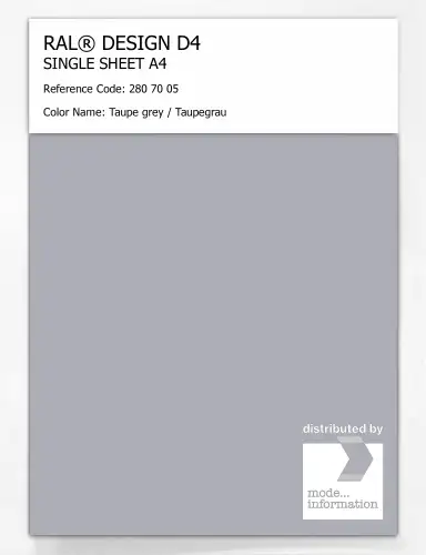 Artikelbild des Artikels “RAL® DESIGN D4 SINGLE SHEET A4 280 70 05 Taupe grey / Taupegrau “
