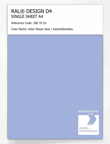 Artikelbild des Artikels “RAL® DESIGN D4 SINGLE SHEET A4 280 70 25 Aster flower blue / Asterblütenblau “