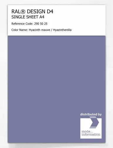 Artikelbild des Artikels “RAL® DESIGN D4 SINGLE SHEET A4 290 50 25 Hyacinth mauve / Hyazinthenlila “