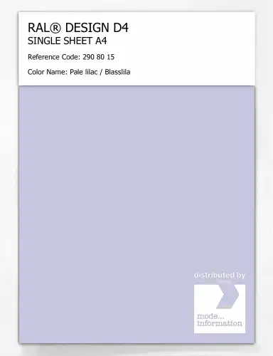 Artikelbild des Artikels “RAL® DESIGN D4 SINGLE SHEET A4 290 80 15 Pale lilac / Blasslila “