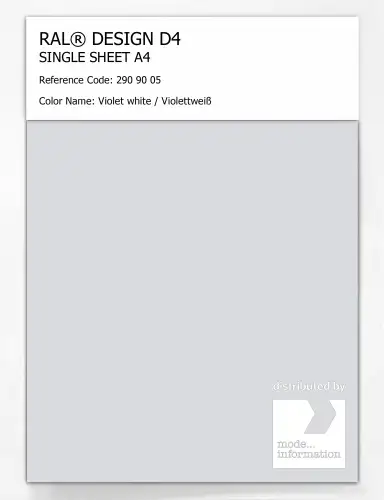 Artikelbild des Artikels “RAL® DESIGN D4 SINGLE SHEET A4 290 90 05 Violet white / Violettweiß “