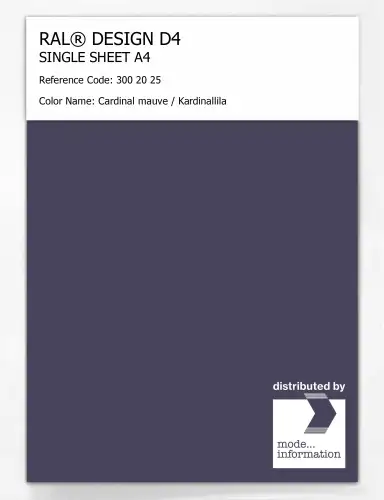Artikelbild des Artikels “RAL® DESIGN D4 SINGLE SHEET A4 300 20 25 Cardinal mauve / Kardinallila “