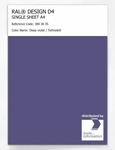 Artikelbild des Artikels “RAL® DESIGN D4 SINGLE SHEET A4 300 30 35 Deep violet / Tiefviolett “