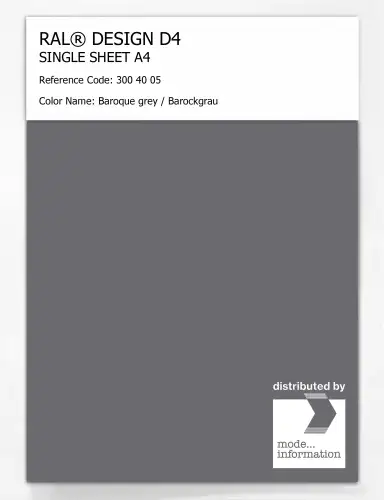 Artikelbild des Artikels “RAL® DESIGN D4 SINGLE SHEET A4 300 40 05 Baroque grey / Barockgrau “