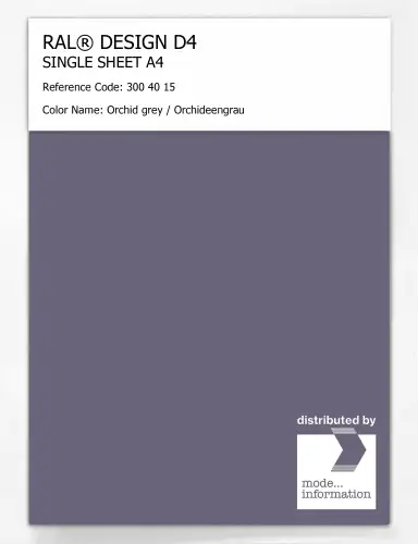 Artikelbild des Artikels “RAL® DESIGN D4 SINGLE SHEET A4 300 40 15 Orchid grey / Orchideengrau “