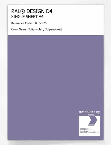 Artikelbild des Artikels “RAL® DESIGN D4 SINGLE SHEET A4 300 50 25 Tulip violet / Tulpenviolett “