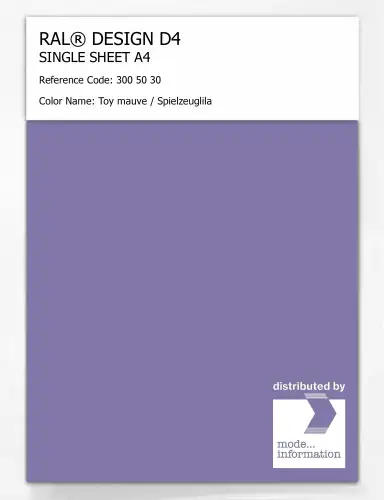 Artikelbild des Artikels “RAL® DESIGN D4 SINGLE SHEET A4 300 50 30 Toy mauve / Spielzeuglila “