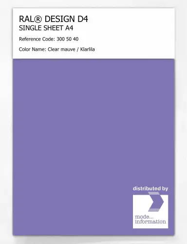 Artikelbild des Artikels “RAL® DESIGN D4 SINGLE SHEET A4 300 50 40 Clear mauve / Klarlila “