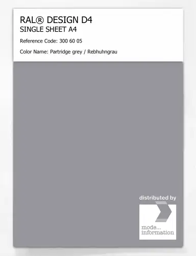 Artikelbild des Artikels “RAL® DESIGN D4 SINGLE SHEET A4 300 60 05 Partridge grey / Rebhuhngrau “
