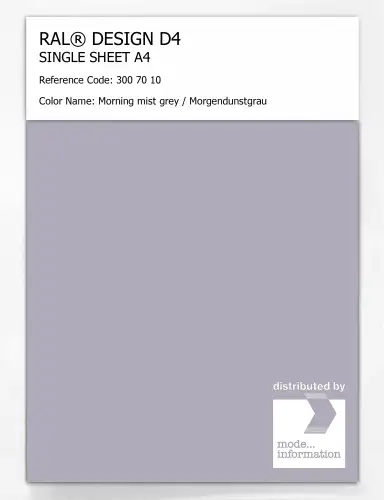 Artikelbild des Artikels “RAL® DESIGN D4 SINGLE SHEET A4 300 70 10 Morning mist grey / Morgendunstgrau “