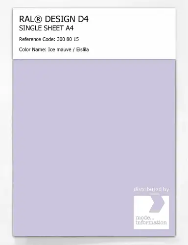 Artikelbild des Artikels “RAL® DESIGN D4 SINGLE SHEET A4 300 80 15 Ice mauve / Eislila “