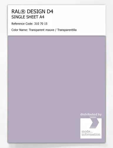 Artikelbild des Artikels “RAL® DESIGN D4 SINGLE SHEET A4 310 70 15 Transparent mauve / Transparentlila “