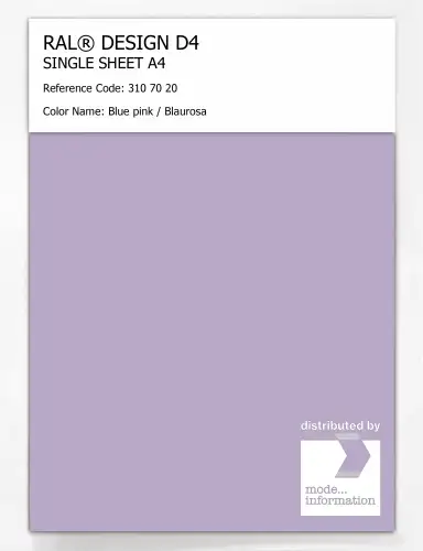 Artikelbild des Artikels “RAL® DESIGN D4 SINGLE SHEET A4 310 70 20 Blue pink / Blaurosa “