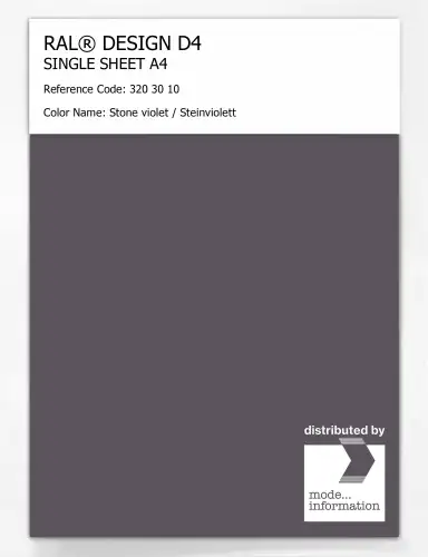 Artikelbild des Artikels “RAL® DESIGN D4 SINGLE SHEET A4 320 30 10 Stone violet / Steinviolett “