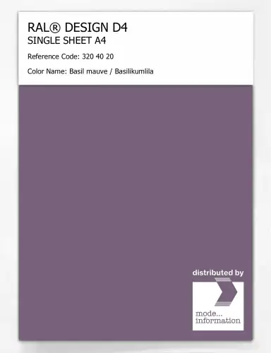 Artikelbild des Artikels “RAL® DESIGN D4 SINGLE SHEET A4 320 40 20 Basil mauve / Basilikumlila “