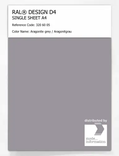Artikelbild des Artikels “RAL® DESIGN D4 SINGLE SHEET A4 320 60 05 Aragonite grey / Aragonitgrau “