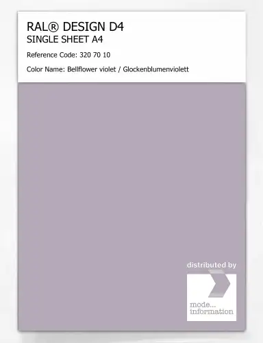 Artikelbild des Artikels “RAL® DESIGN D4 SINGLE SHEET A4 320 70 10 Bellflower violet / Glockenblumenviolett “