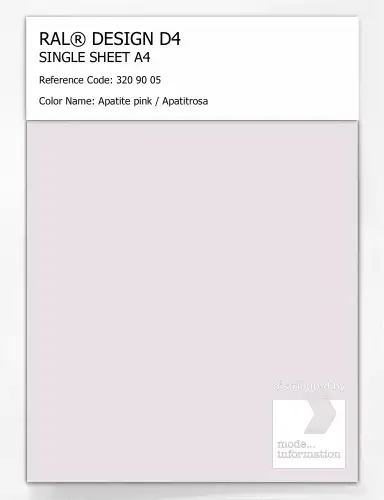 Artikelbild des Artikels “RAL® DESIGN D4 SINGLE SHEET A4 320 90 05 Apatite pink / Apatitrosa “