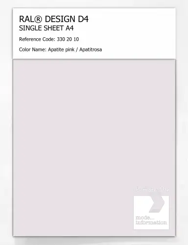Artikelbild des Artikels “RAL® DESIGN D4 SINGLE SHEET A4 330 20 10 Apatite pink / Apatitrosa “