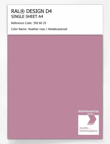 Artikelbild des Artikels “RAL® DESIGN D4 SINGLE SHEET A4 350 60 25 Heather rose / Heidekrautrosé “
