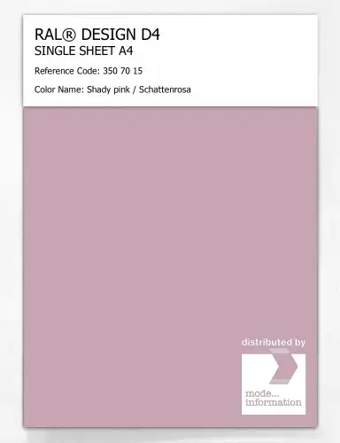 Artikelbild des Artikels “RAL® DESIGN D4 SINGLE SHEET A4 350 70 15 Shady pink / Schattenrosa “