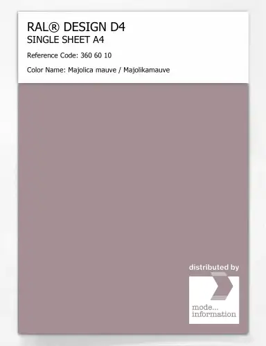 Artikelbild des Artikels “RAL® DESIGN D4 SINGLE SHEET A4 360 60 10 Majolica mauve / Majolikamauve “