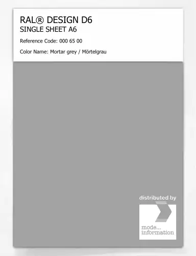 Artikelbild des Artikels “RAL® DESIGN D6 SINGLE SHEET A6 000 65 00 Mortar grey / Mörtelgrau “