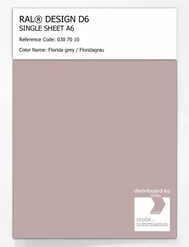 Artikelbild des Artikels “RAL® DESIGN D6 SINGLE SHEET A6 030 70 10 Florida grey / Floridagrau “