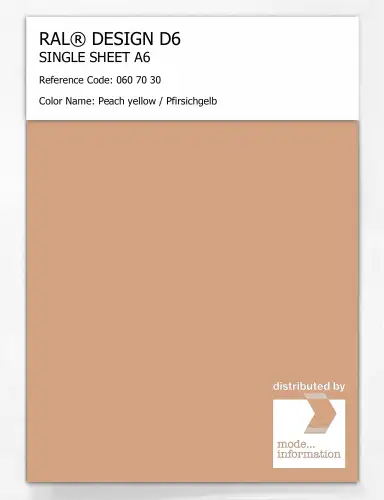Artikelbild des Artikels “RAL® DESIGN D6 SINGLE SHEET A6 060 70 30 Peach yellow / Pfirsichgelb “