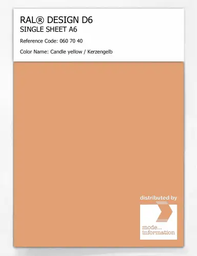 Artikelbild des Artikels “RAL® DESIGN D6 SINGLE SHEET A6 060 70 40 Candle yellow / Kerzengelb “