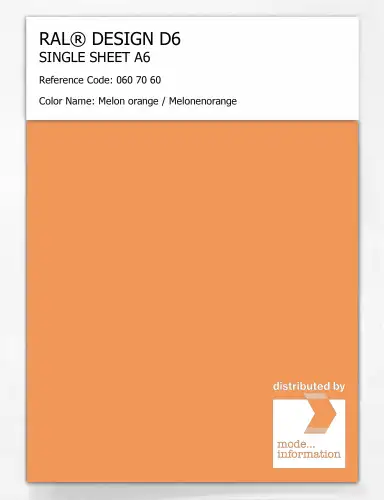 Artikelbild des Artikels “RAL® DESIGN D6 SINGLE SHEET A6 060 70 60 Melon orange / Melonenorange “