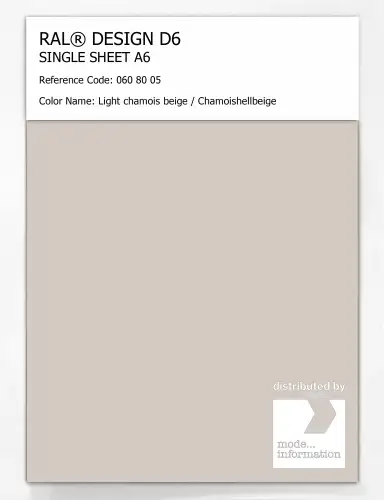 Artikelbild des Artikels “RAL® DESIGN D6 SINGLE SHEET A6 060 80 05 Light chamois beige / Chamoishellbeige “