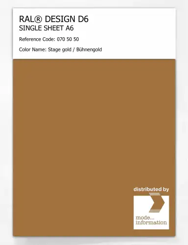 Artikelbild des Artikels “RAL® DESIGN D6 SINGLE SHEET A6 070 50 50 Stage gold / Bühnengold “