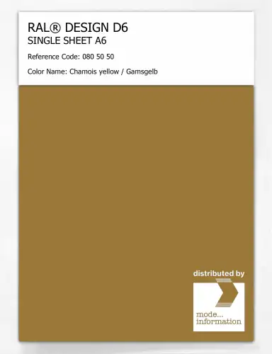 Artikelbild des Artikels “RAL® DESIGN D6 SINGLE SHEET A6 080 50 50 Chamois yellow / Gamsgelb “
