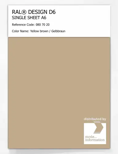 Artikelbild des Artikels “RAL® DESIGN D6 SINGLE SHEET A6 080 70 20 Yellow brown / Gelbbraun “
