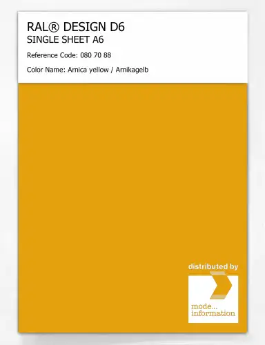 Artikelbild des Artikels “RAL® DESIGN D6 SINGLE SHEET A6 080 70 88 Arnica yellow / Arnikagelb “