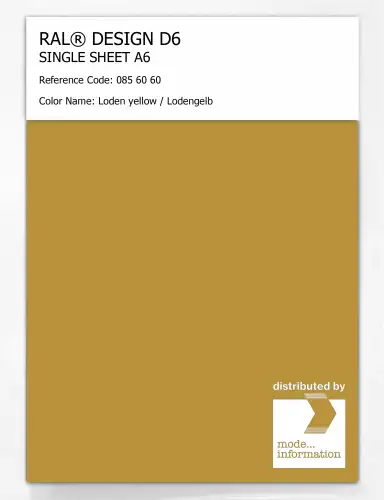 Artikelbild des Artikels “RAL® DESIGN D6 SINGLE SHEET A6 085 60 60 Loden yellow / Lodengelb “