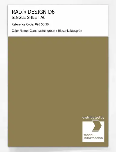 Artikelbild des Artikels “RAL® DESIGN D6 SINGLE SHEET A6 090 50 30 Giant cactus green / Riesenkaktusgrün “