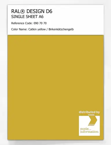 Artikelbild des Artikels “RAL® DESIGN D6 SINGLE SHEET A6 090 70 70 Catkin yellow / Birkenkätzchengelb “